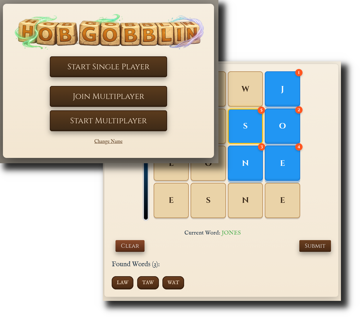 Hob Gobblin' word game